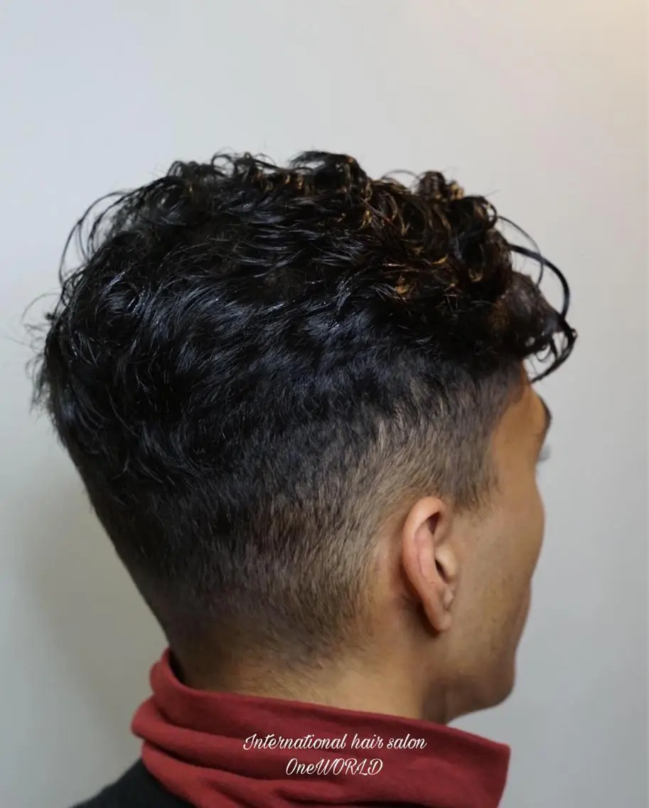 ショート カラー メンズ カット 福井 稜平のヘアスタイル