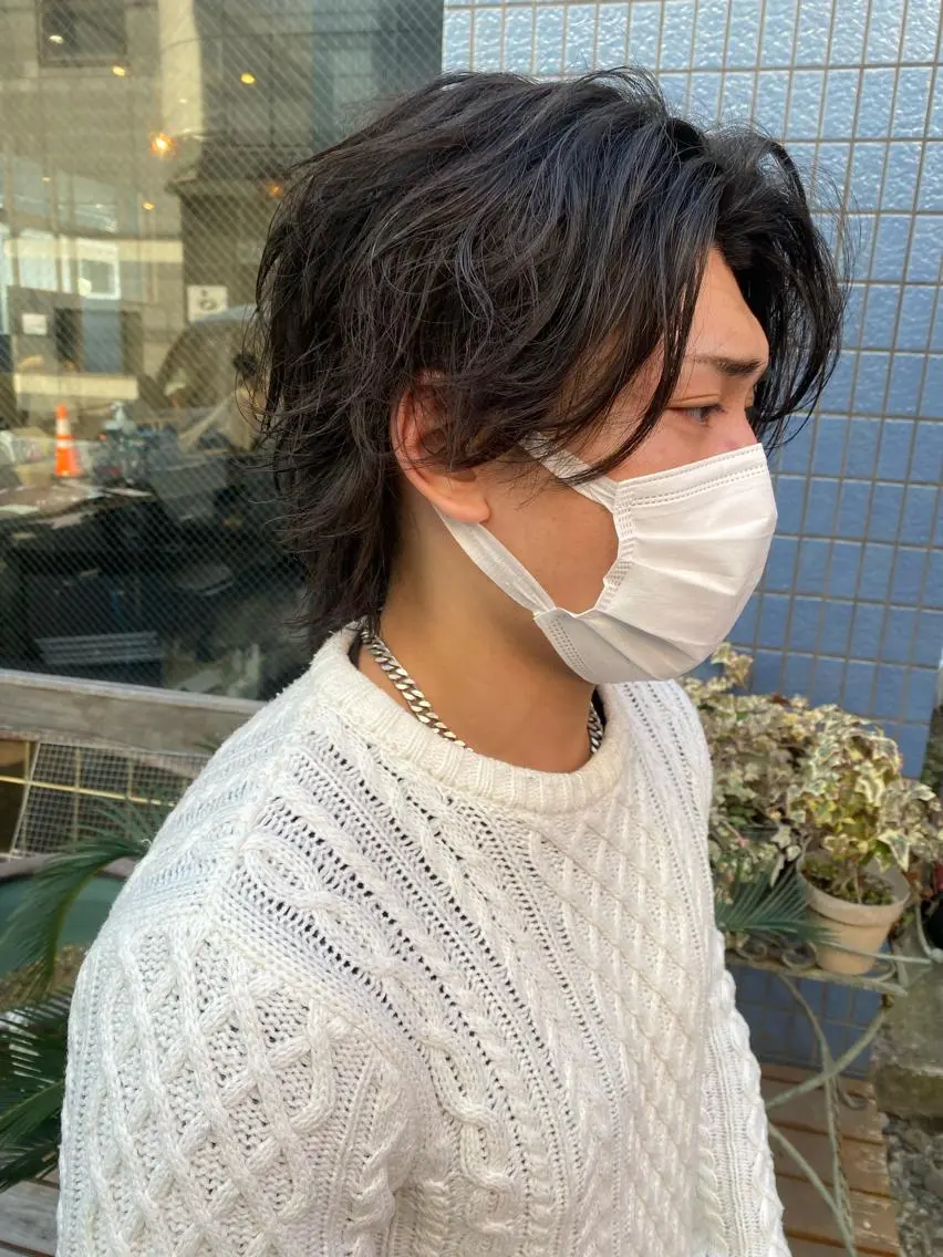 ミディアム カット ヘアカラー バレイヤージュ職人 🔥代表YU-SHIのヘアスタイル