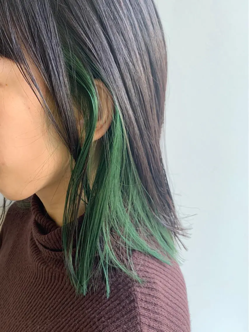 カラー 💜ショート💜 ウルフ、ボブ二色亜美のヘアスタイル