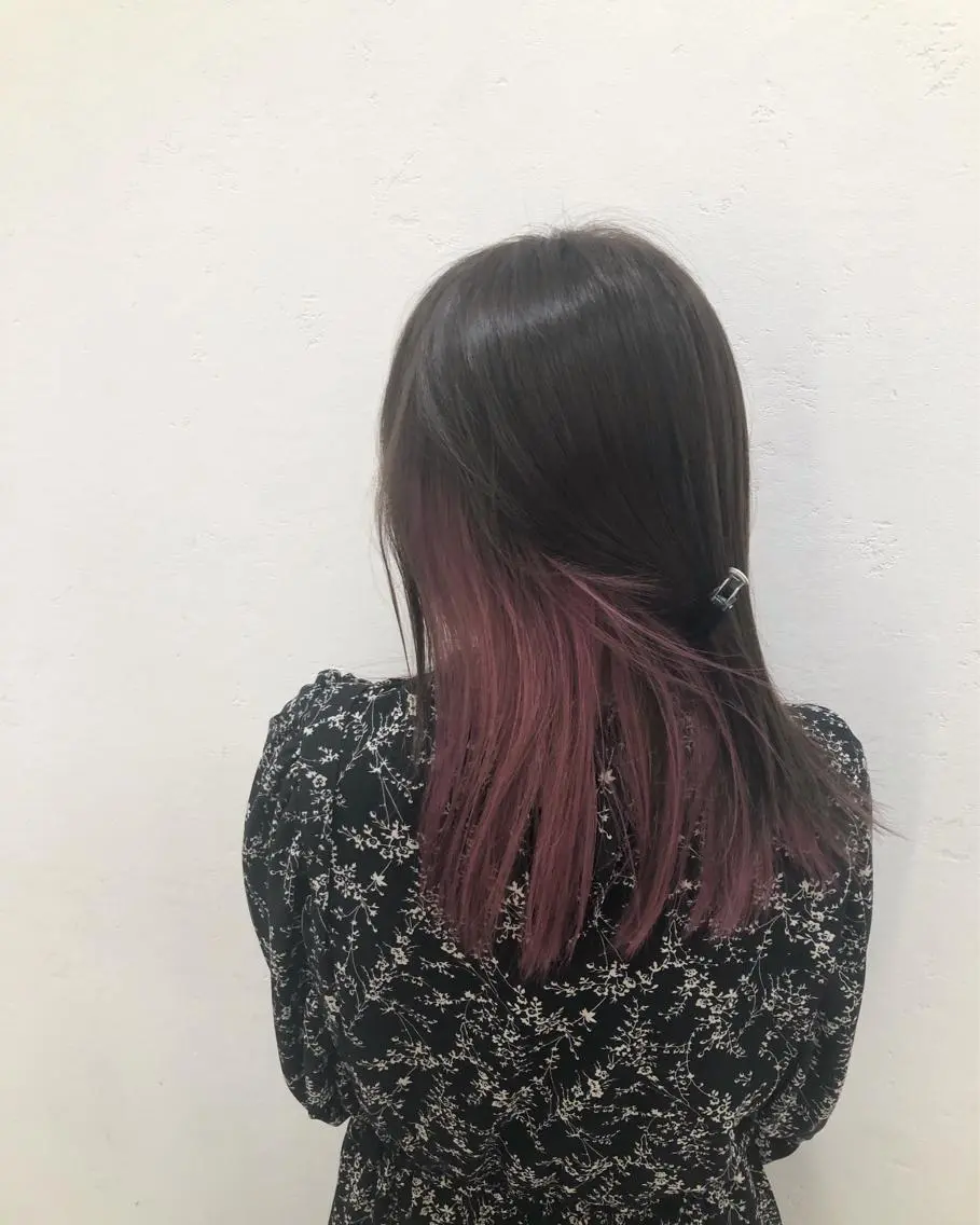 ミディアム カラー インナーカラー ピンクカラー ニュアンスカラー🫧 加納のヘアスタイル