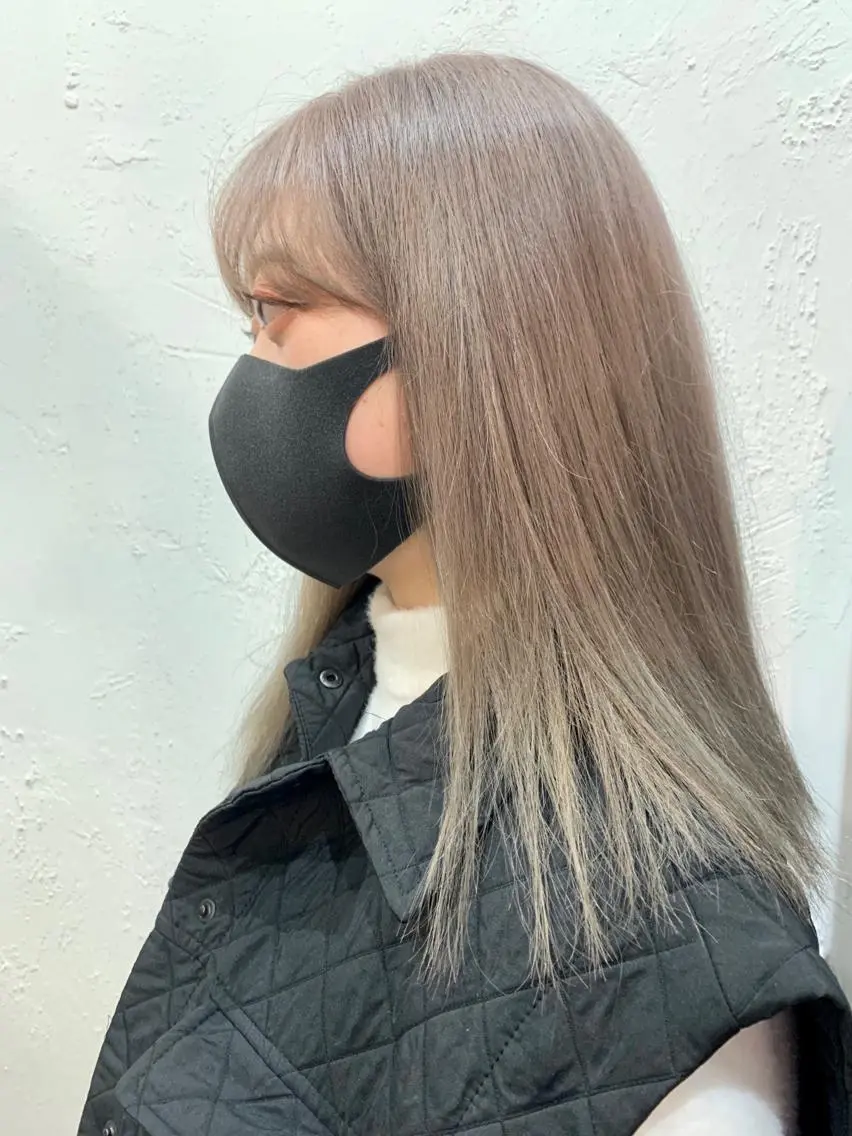 ミディアム ヘアカラー トリートメント 大内 志穂のヘアスタイル