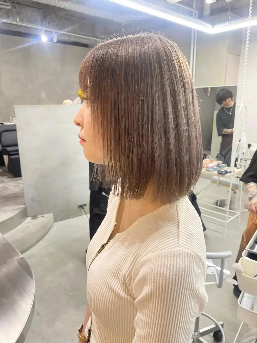 ミディアム カラー ヘアカラー 前橋 姫奈のヘアスタイル