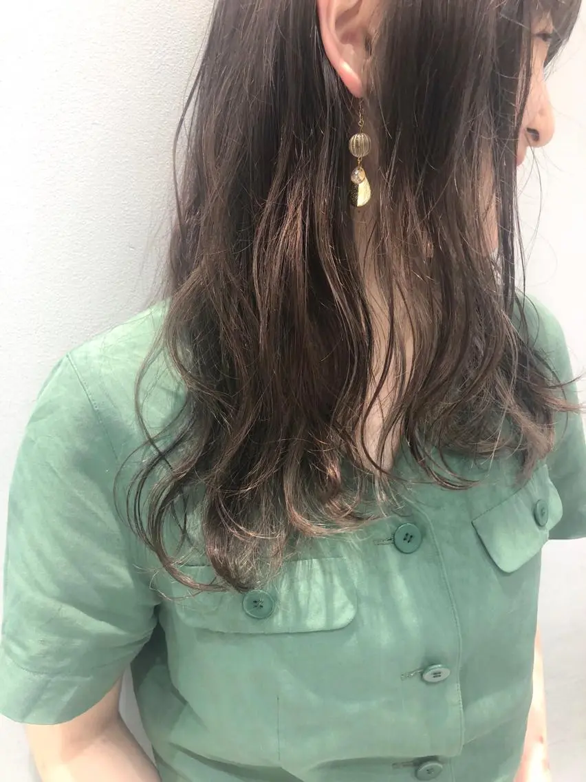 ロング ヘアカラー トリートメント 似合わせ艶髪カラー ❤️ハダユミのヘアスタイル