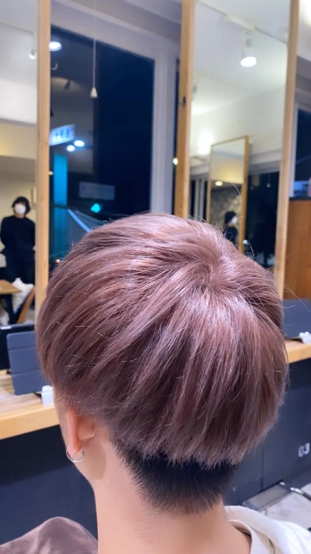ショート カラー パーマ ヘアアレンジ メンズ ヘアカラー トリートメント Sia中野新橋 『JUNYA』のヘアスタイル