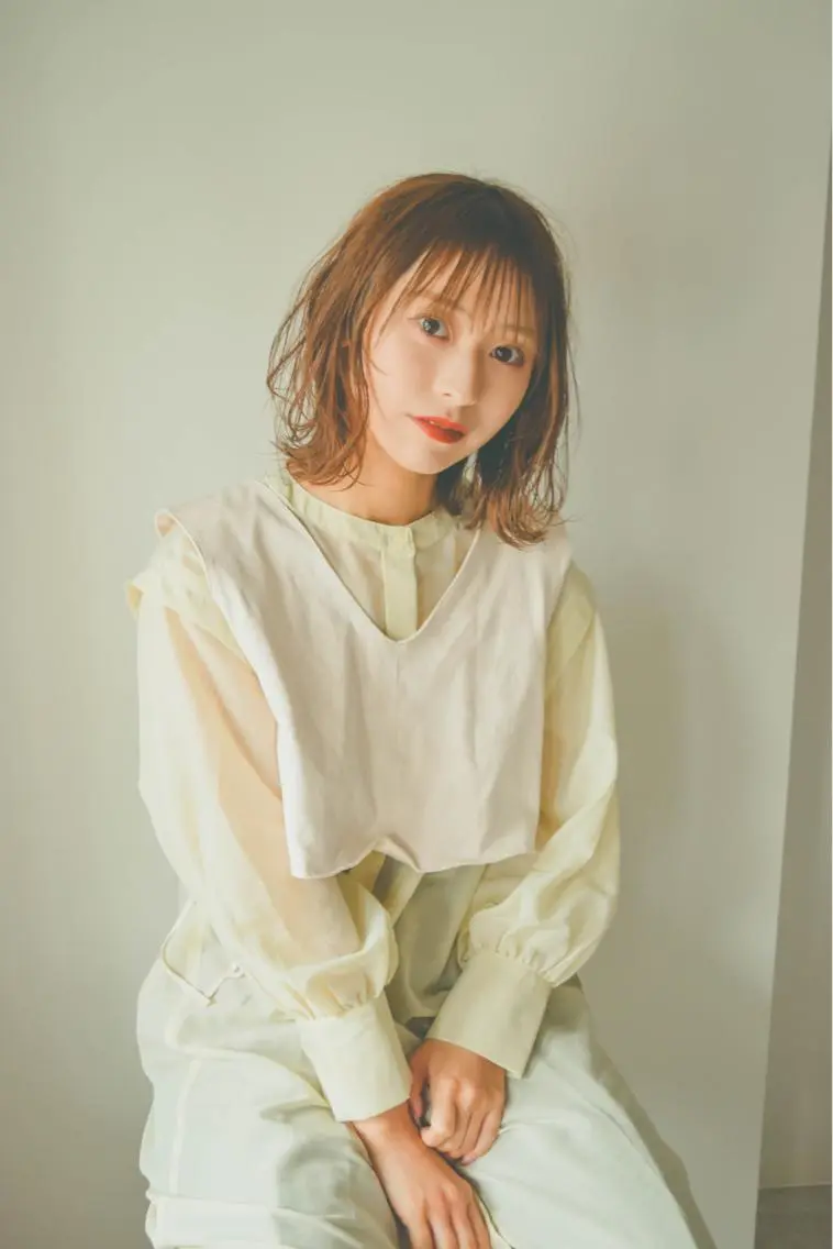 ショート カラー ボブ レイヤーカット 外ハネヘア kyon.hair 韓国カットカラーのヘアスタイル