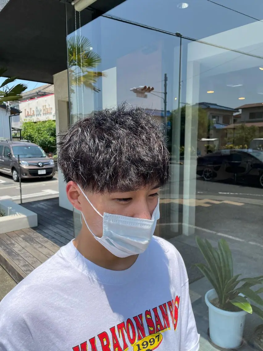 メンズ マッシュ メンズパーマ カット 村上 楓弥のヘアスタイル