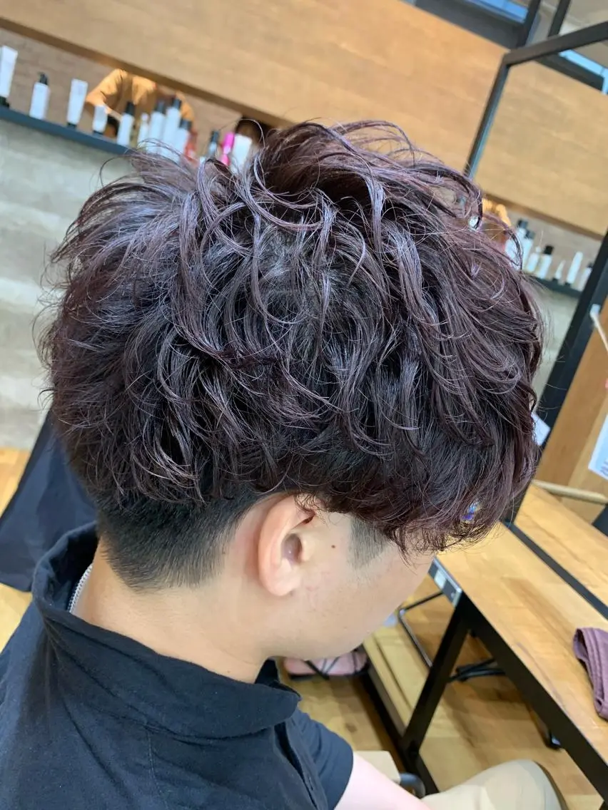 パーマ メンズ カット パーマ トリートメント 天野 開のヘアスタイル