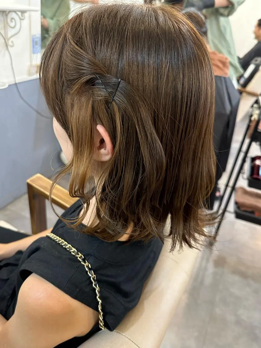ミディアム カラー ベージュカラー インナーカラー ヘアカラー 🩵透明感/高発色 /難波/北原佑記🌸のヘアスタイル