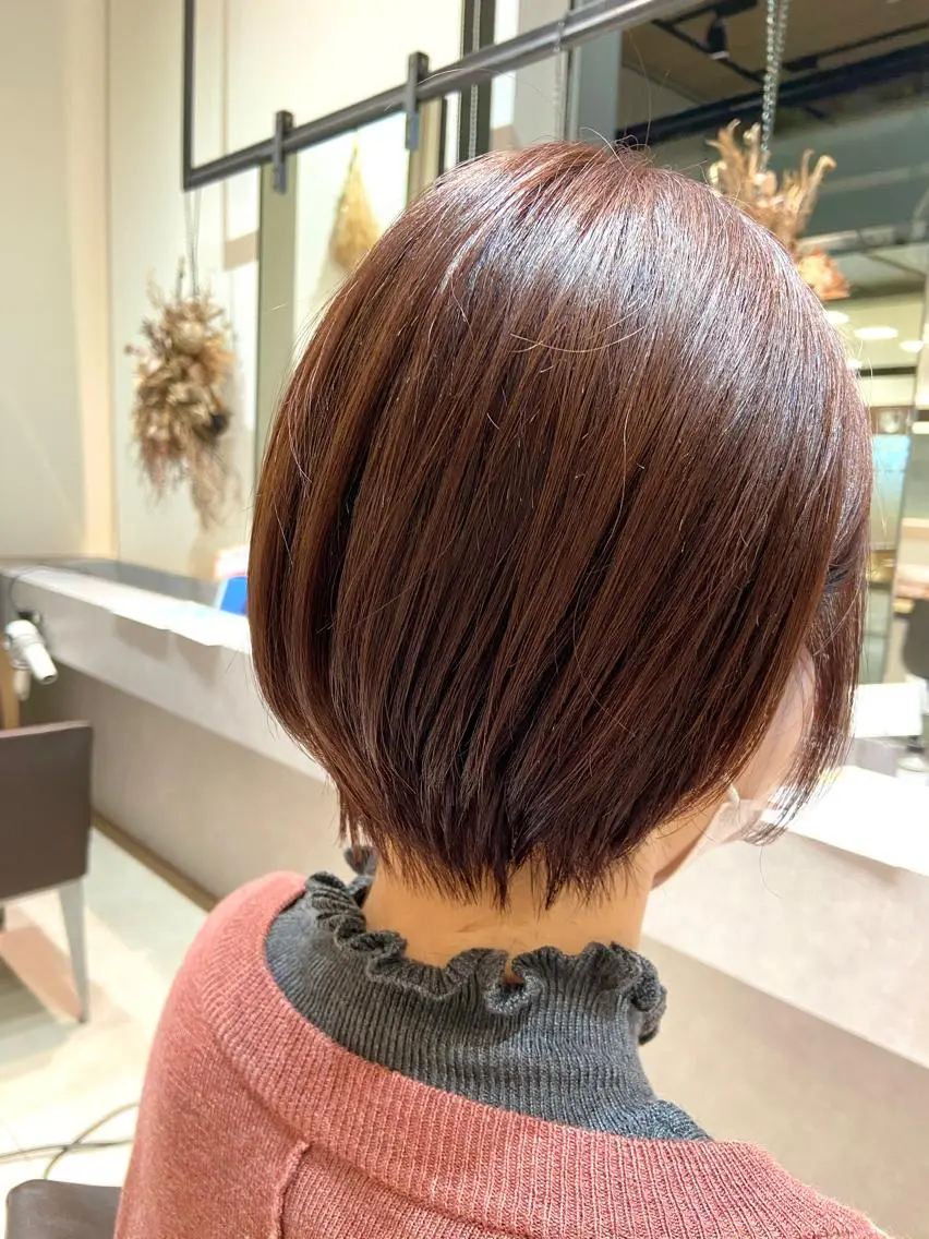 ショート ヘアカラー トリートメント 髪質改善/森ノ宮/ 美容室/店長杉山慶尚のヘアスタイル