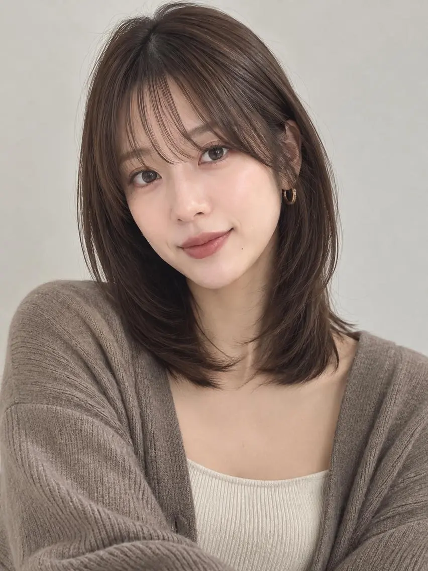 セミロング カラー ブリーチ ケアブリーチ 透明感カラー ダブルカラー イヤリングカラー カット ヘアカラー "オトナ髪”/ LAKA TOCCAのヘアスタイル