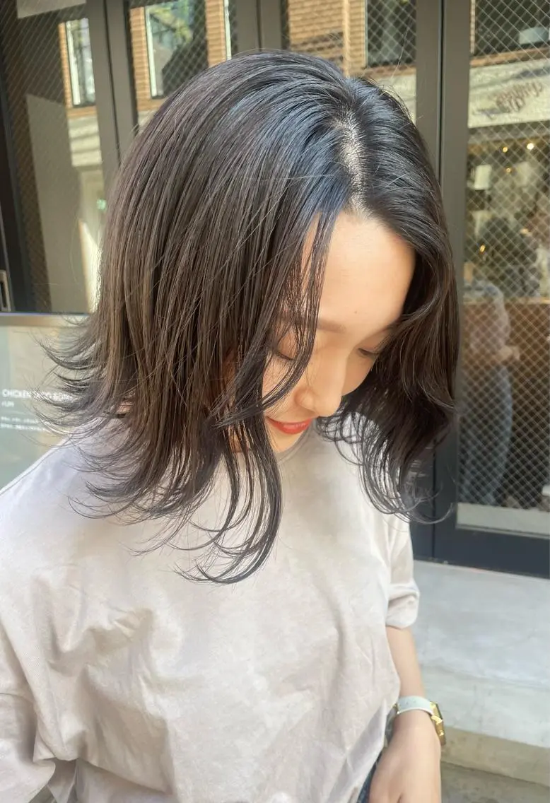 ミディアム 盛れる透明感カラー momokaのヘアスタイル