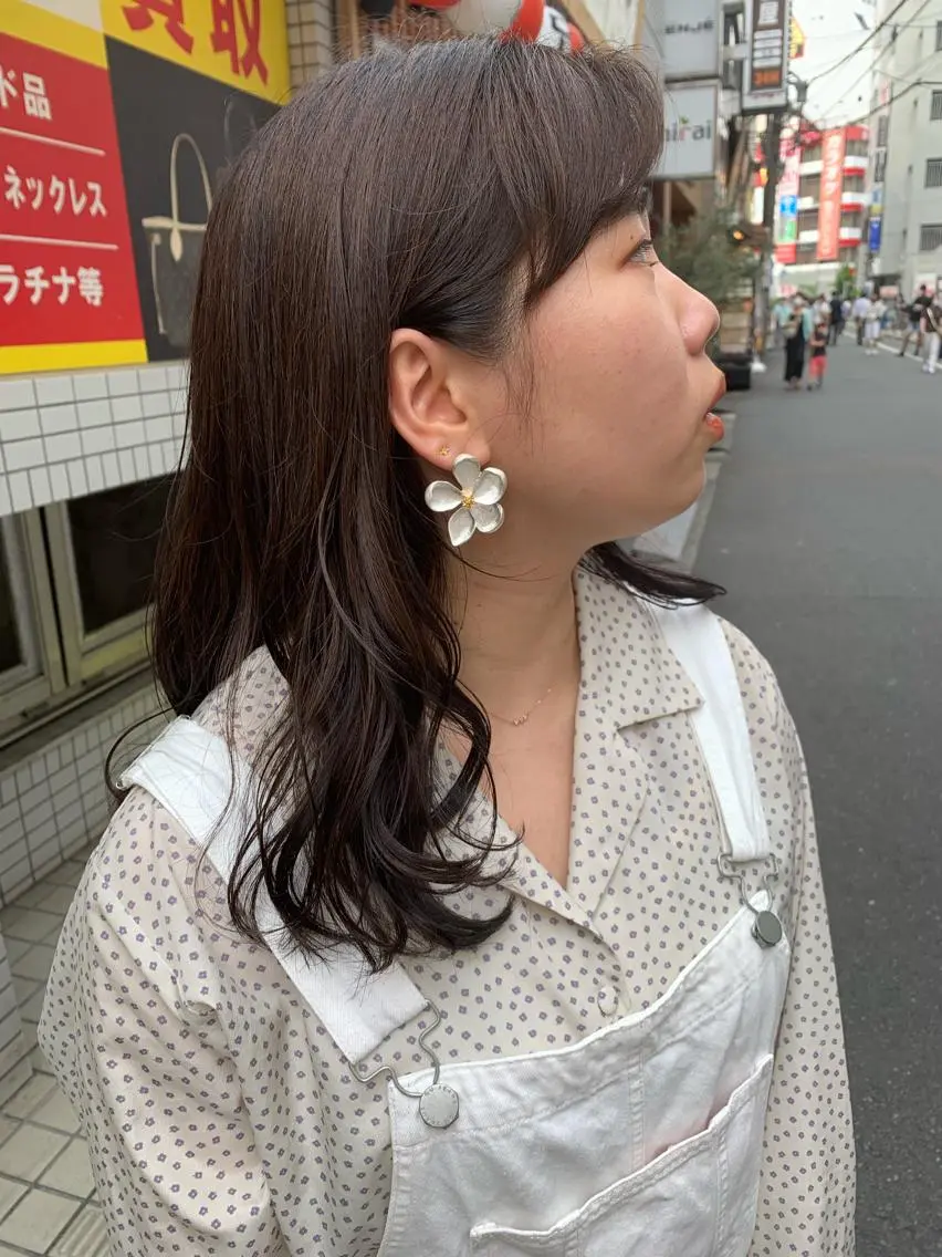 セミロング カラー ヘアアレンジ 🫧透明感カラー/ ボブ/小笠原汐海🪽のヘアスタイル