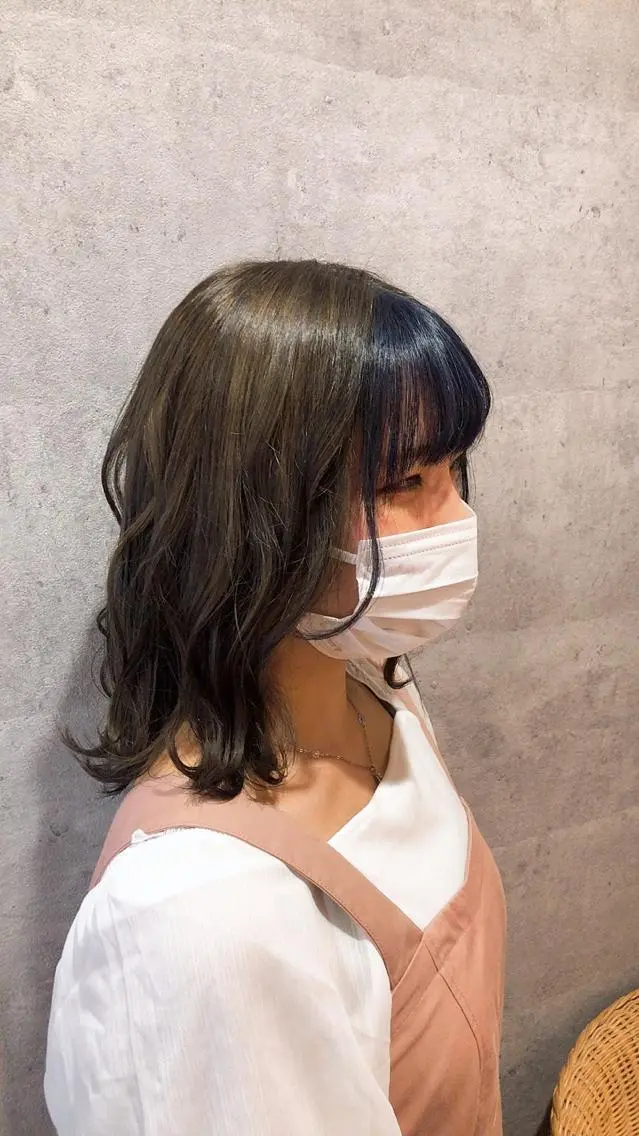 ミディアム カラー カット パーマ mai /Lita中央橋のヘアスタイル
