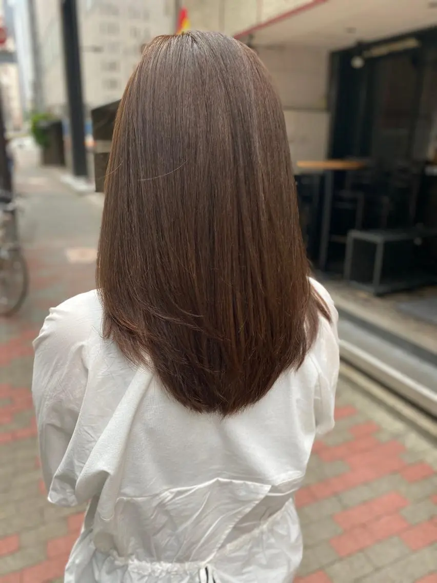 セミロング カラー ベージュカラー イルミナカラー トリートメント カット ヘアカラー トリートメント 【代表】田川 祐也のヘアスタイル
