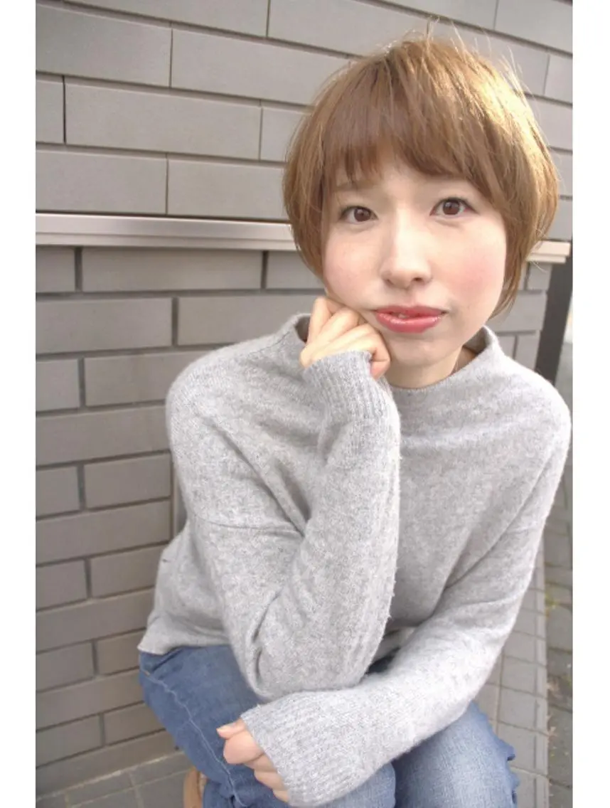 ショート カラー アディクシーカラー ママ美容師 ＊ヒマワリのヘアスタイル