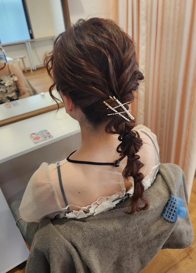 ヘアアレンジ ヘアセット天神駅直結 jrメンバーJUNのヘアスタイル