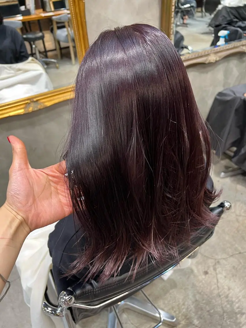 ロング カラー パープルカラー 圧倒的デザイン力 店長🎨RENAのヘアスタイル