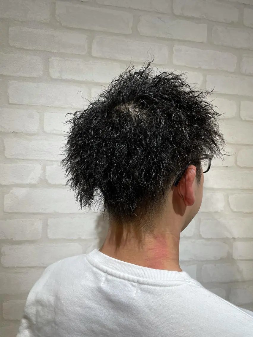 ミディアム パーマ メンズ カット パーマ トリートメント ヘッドスパ 🌞谷川 幸也🌞のヘアスタイル