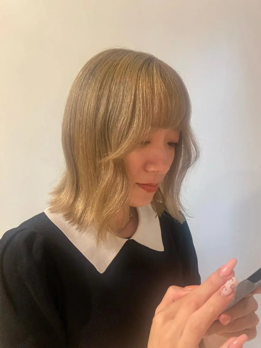 カラー ベージュカラー 似合わせ🧚‍♀️ karin🇬🇧のヘアスタイル