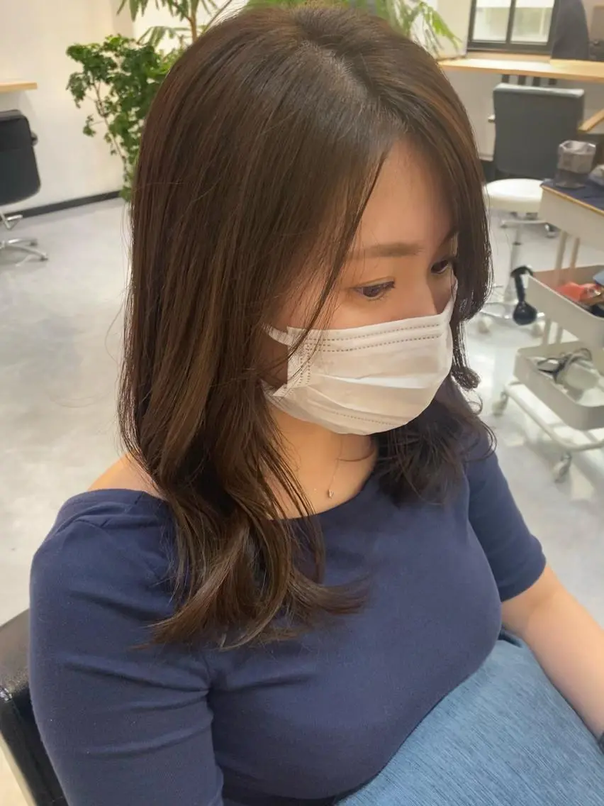 ロング カラー アッシュ 透明感カラー オリーブアッシュ CARICIA🌱 masaeのヘアスタイル