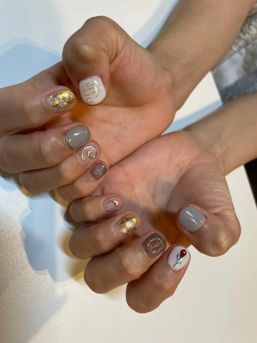 ネイル 持ち込み ニュアンスネイル ハンドネイル MIUNail YUMIのネイルデザイン