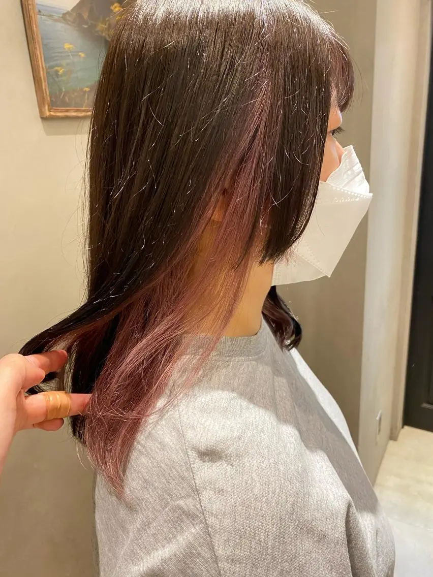 セミロング カット ヘアカラー トリートメント 新宿/顔周りカット +レイヤー=しずく♩のヘアスタイル