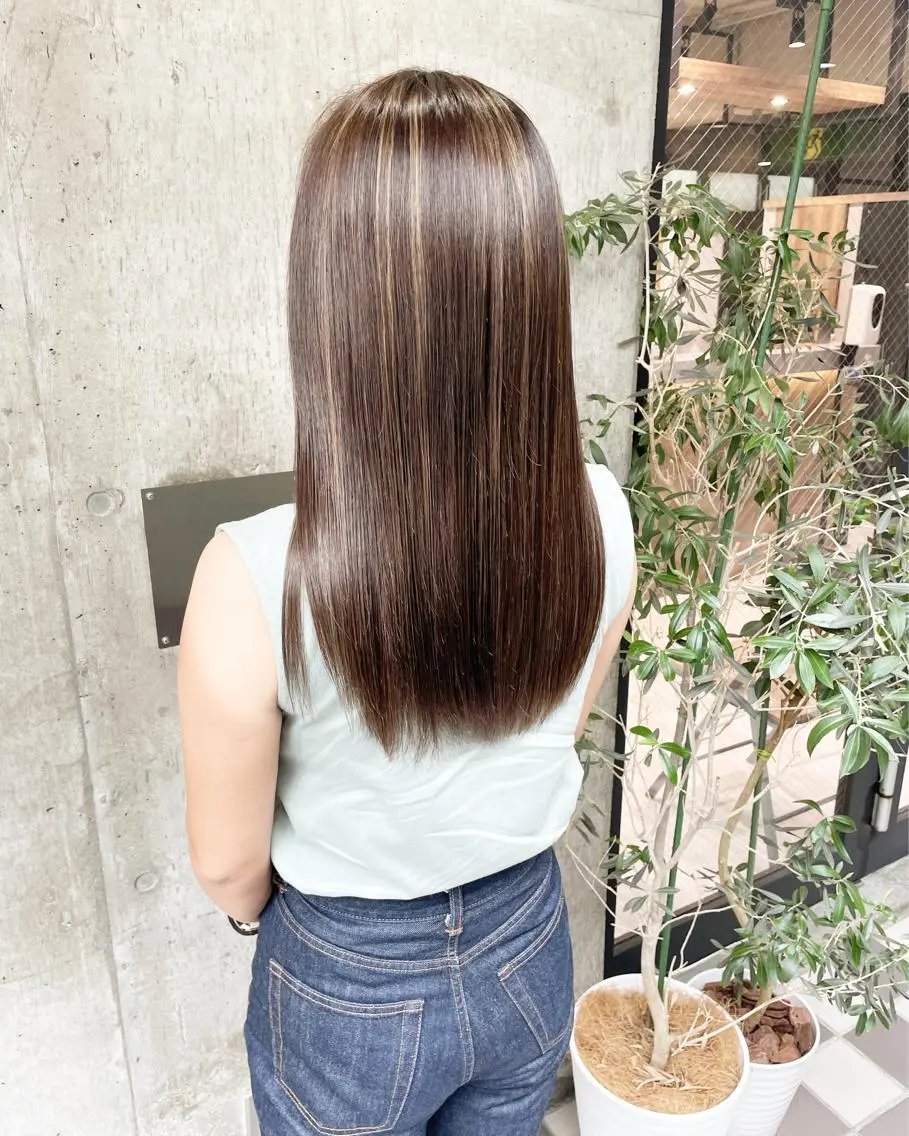ロング カラー ヘアアレンジ ヘアカラー TATSUYA アートディレクターのヘアスタイル