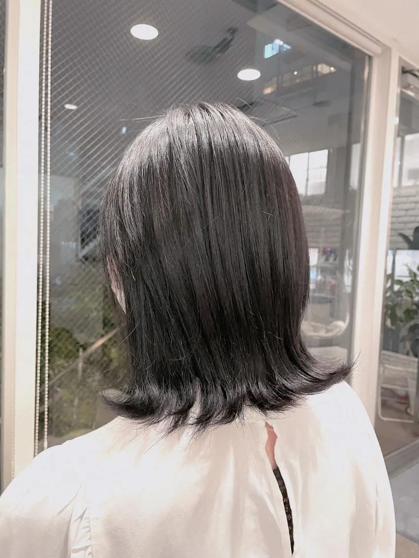 ミディアム ボブ 外ハネヘア ♡レイヤーボブ パーマ/うらら♡のヘアスタイル