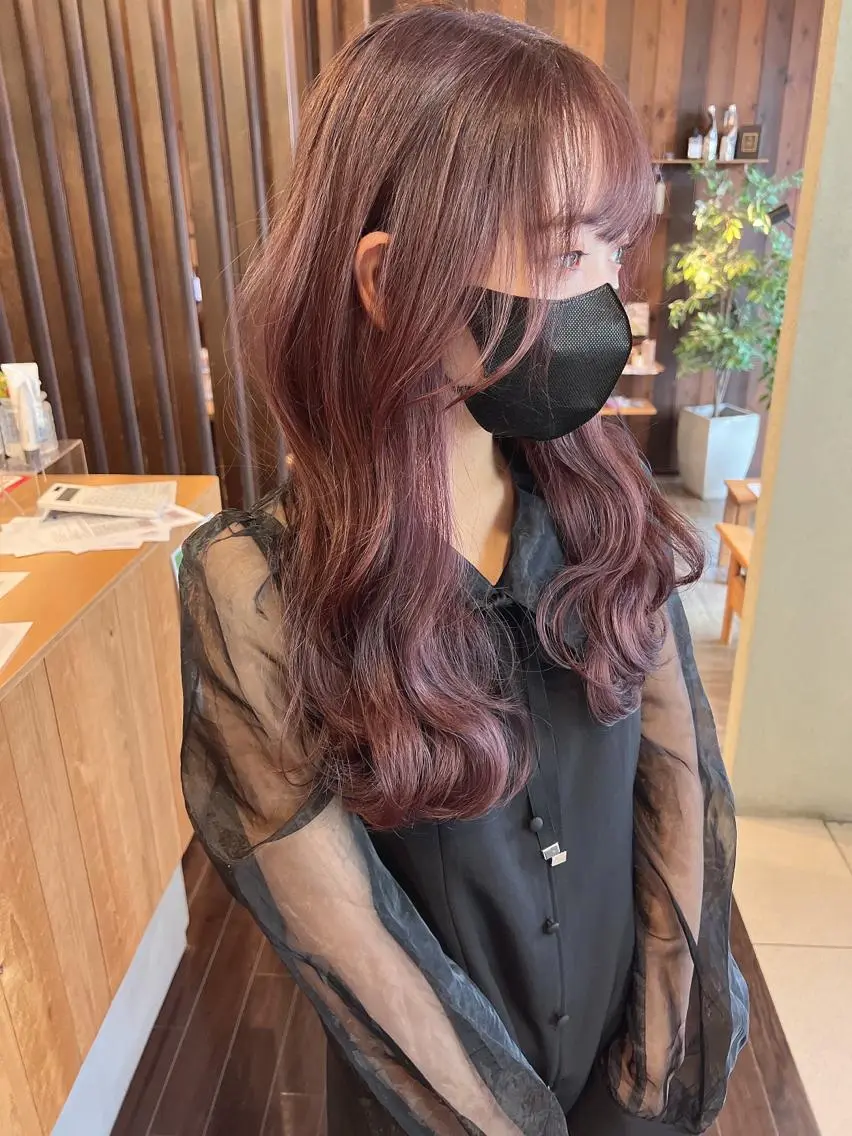 ロング ピンクラベンダー 具志 正太のヘアスタイル