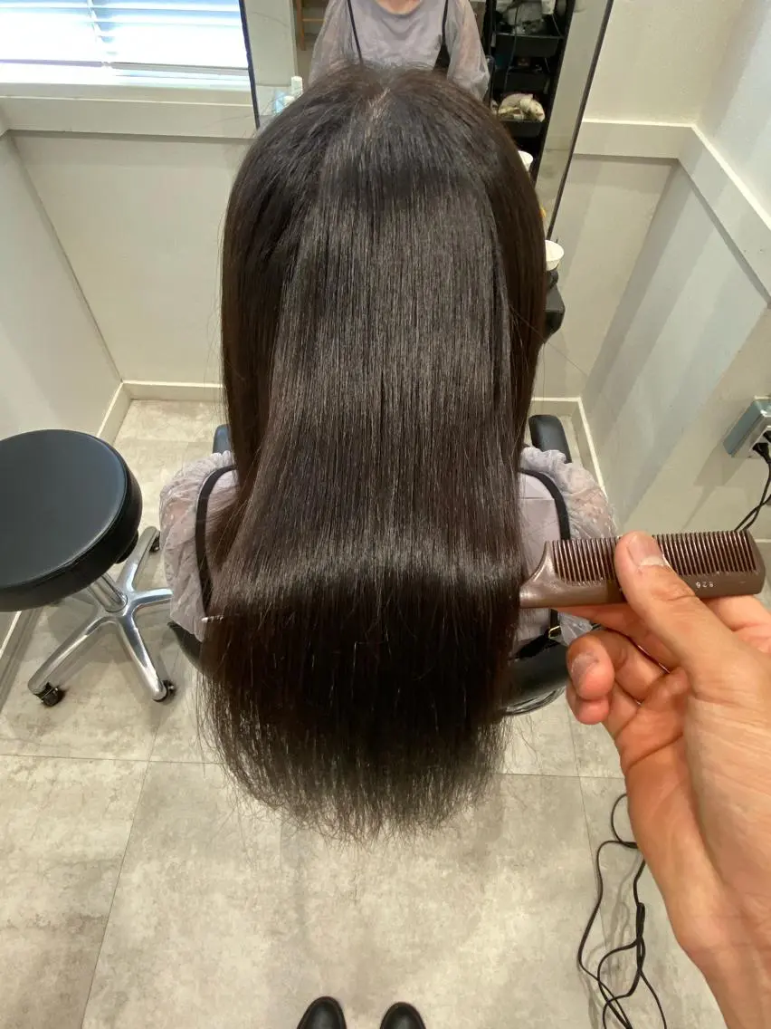 ミディアム パーマ 髪質改善 縮毛矯正 カット ヘアカラー パーマ 縮毛矯正 トリートメント ヘアセット 髪質改善縮毛矯正,ブ リーチ縮毛矯正KEIのヘアスタイル