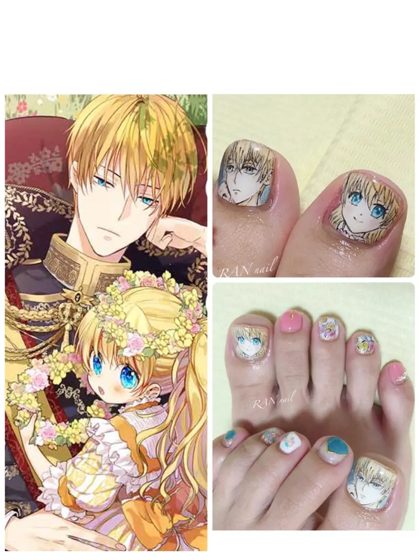 ネイル ブルー フットネイル ゴールド ピンク ハンドネイル フットネイル RAN nailのネイルデザイン