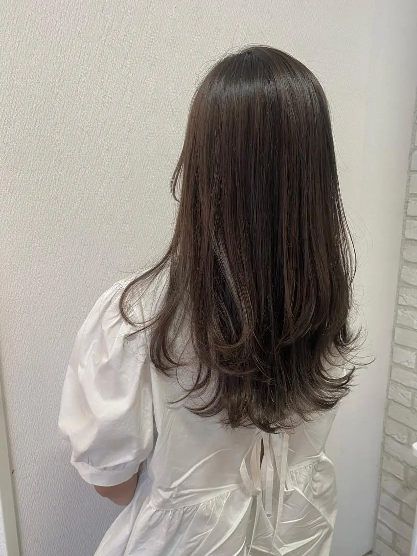 ロング カット 縮毛矯正 西元 亜由美のヘアスタイル