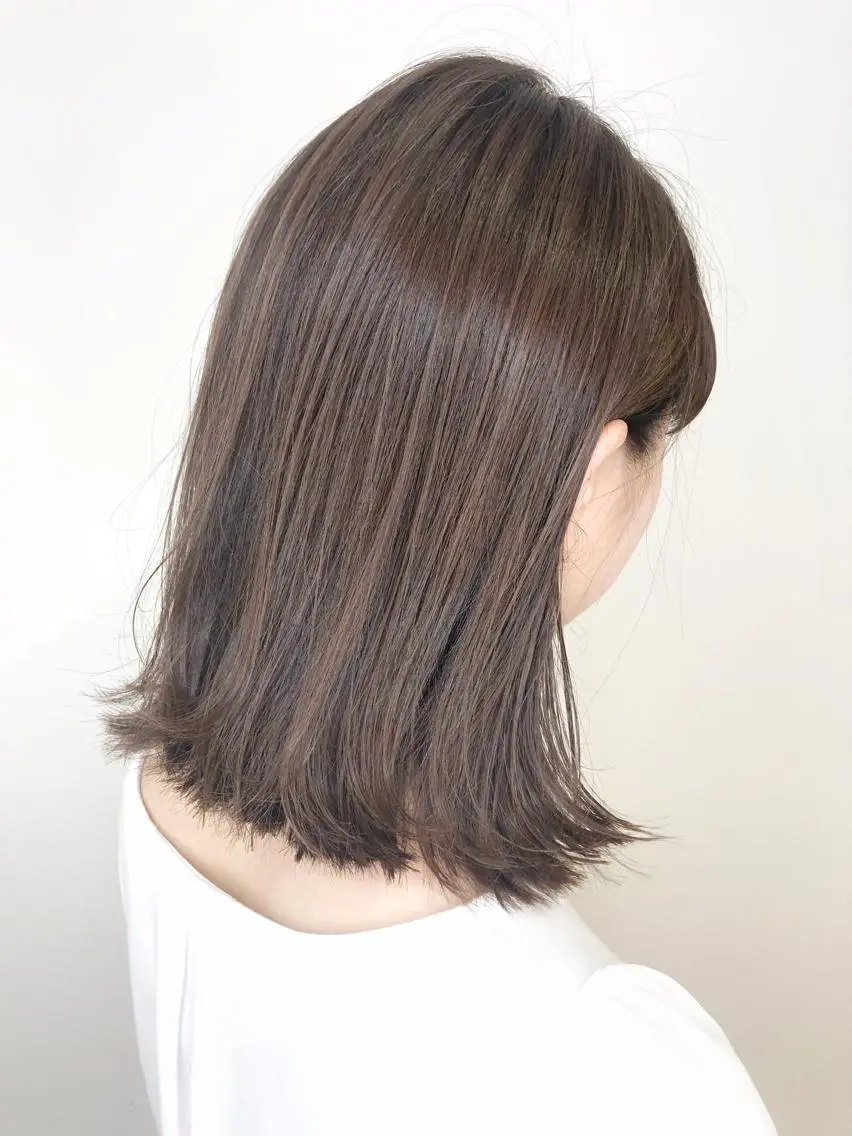 ミディアム カラー イルミナカラー ボブ メンズヘア特化 崎田 成人のヘアスタイル