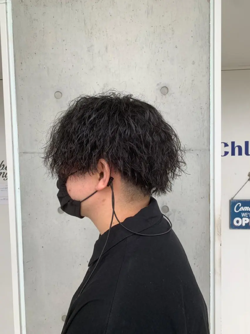 ショート パーマ スパイラルパーマ カット パーマ トリートメント 👑メンズパーマ👑 中谷 陸のヘアスタイル
