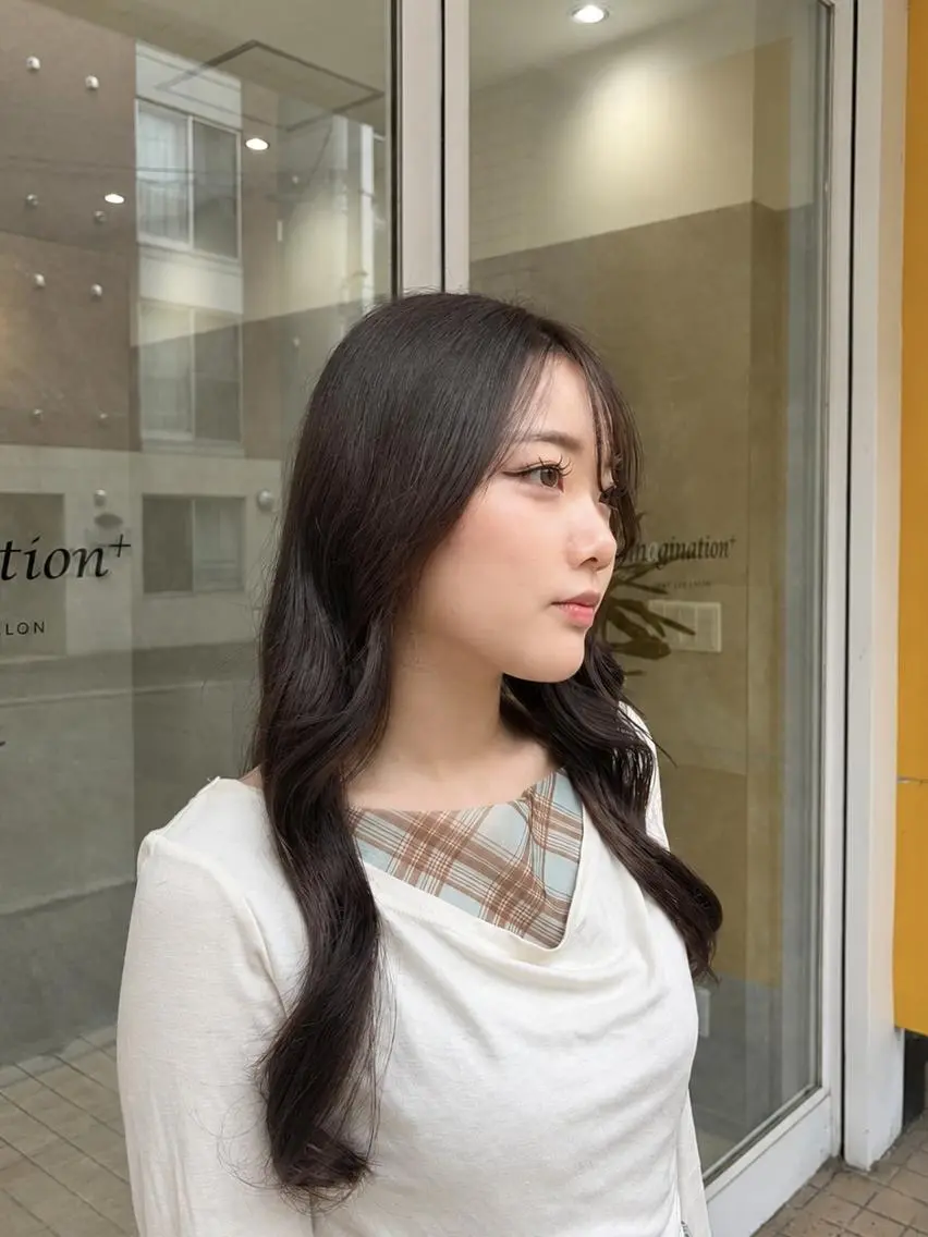カラー ブリーチ 透明感カラー ラベンダーカラー 韓国ヘアケアブリーチ 莉奈のヘアスタイル