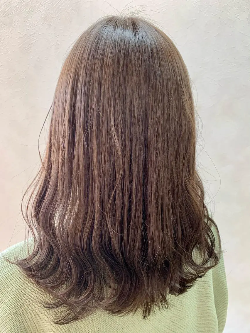セミロング カラー 縮毛矯正 トリートメント 加藤 産休につき8月末までのヘアスタイル