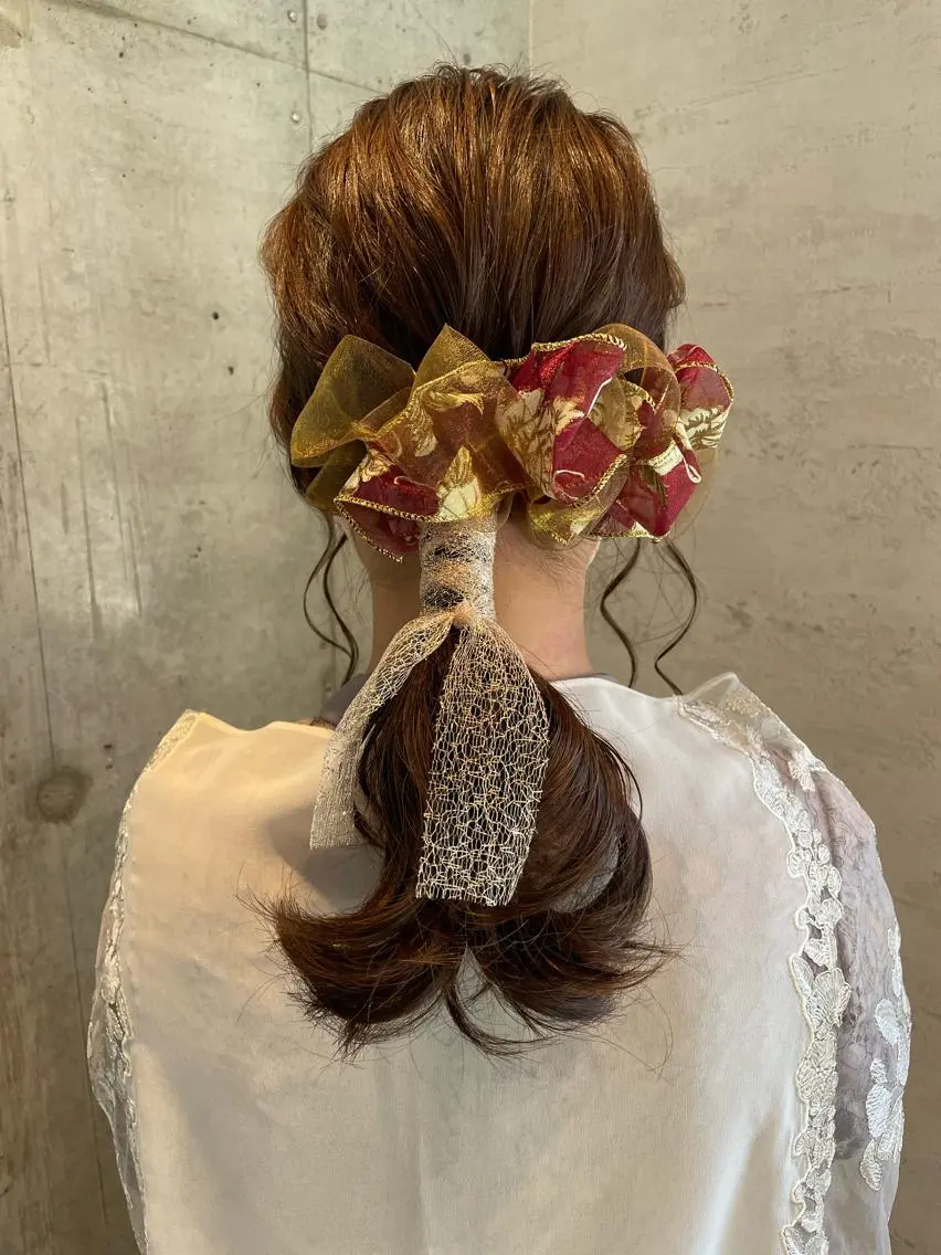 セミロング ヘアアレンジ 🎀ヘアセット/艶髪 /はやしほのか🎀のヘアスタイル