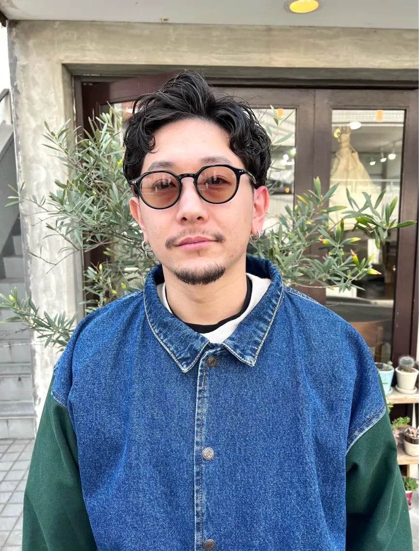ショート パーマ メンズ トリートメント 再現性大人メンズヘア 毛流れパーマ木村陸弥のヘアスタイル