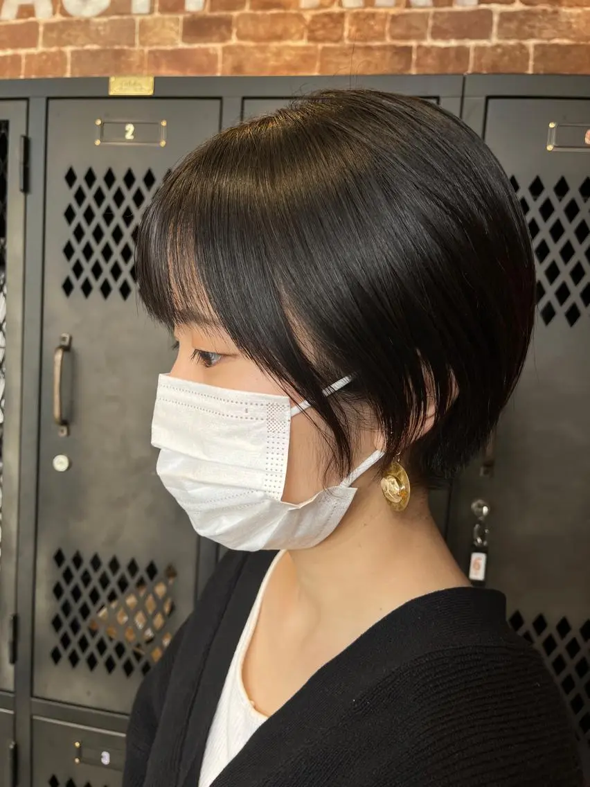 ショート カラー パーマ ヘアアレンジ メンズ キッズ ネイル マツエク・マツパ アイブロウ メンズパーマ ブラウンカラー ケアカラー 透明感カラー ピンクカラー 久木原 ゆりのヘアスタイル
