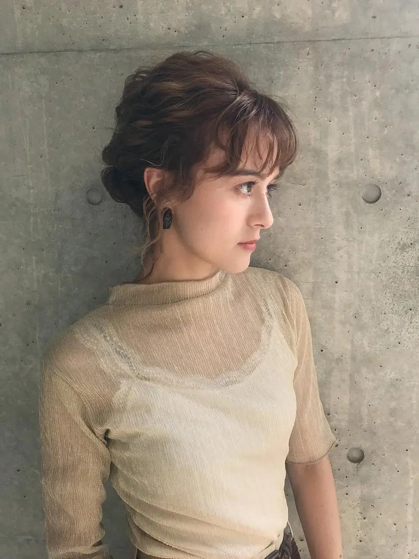 ヘアアレンジ 結婚式・ブライダル 入学式 卒業式のヘアスタイル カット ヘアカラー トリートメント saki🌼ボブ× 透明感カラー🌼のヘアスタイル