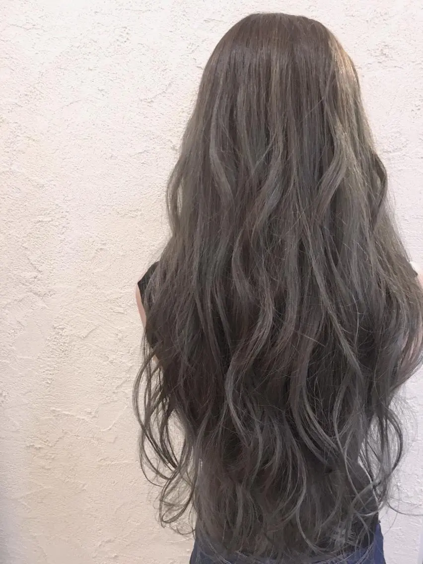 ロング カラー ヘアアレンジ ブルーカラー ブルージュ TAKA 【髪質改善】のヘアスタイル