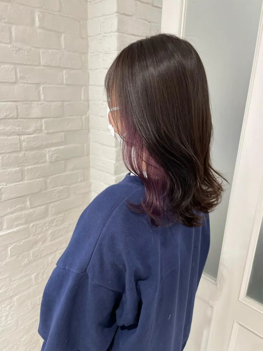 ミディアム カット ヘアカラー トリートメント 米津 優花のヘアスタイル