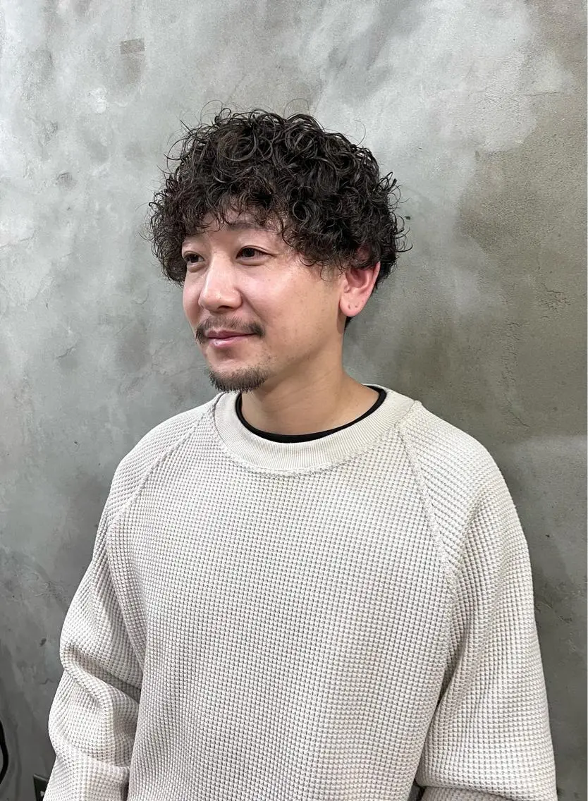 パーマ メンズ カット パーマ トリートメント 木村陸弥🌿似合わせ 再現性メンズヘアのヘアスタイル