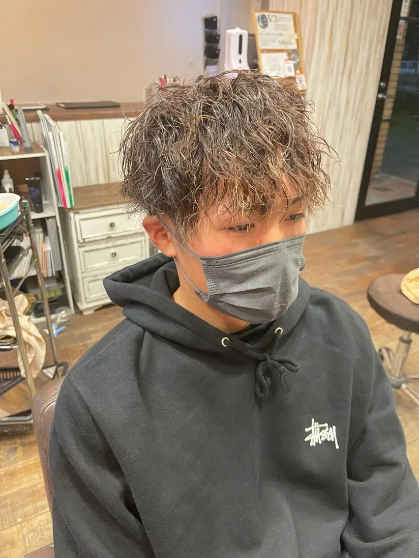 メンズ ハヤシカズキ/カラー ✂/メンズパーマのヘアスタイル