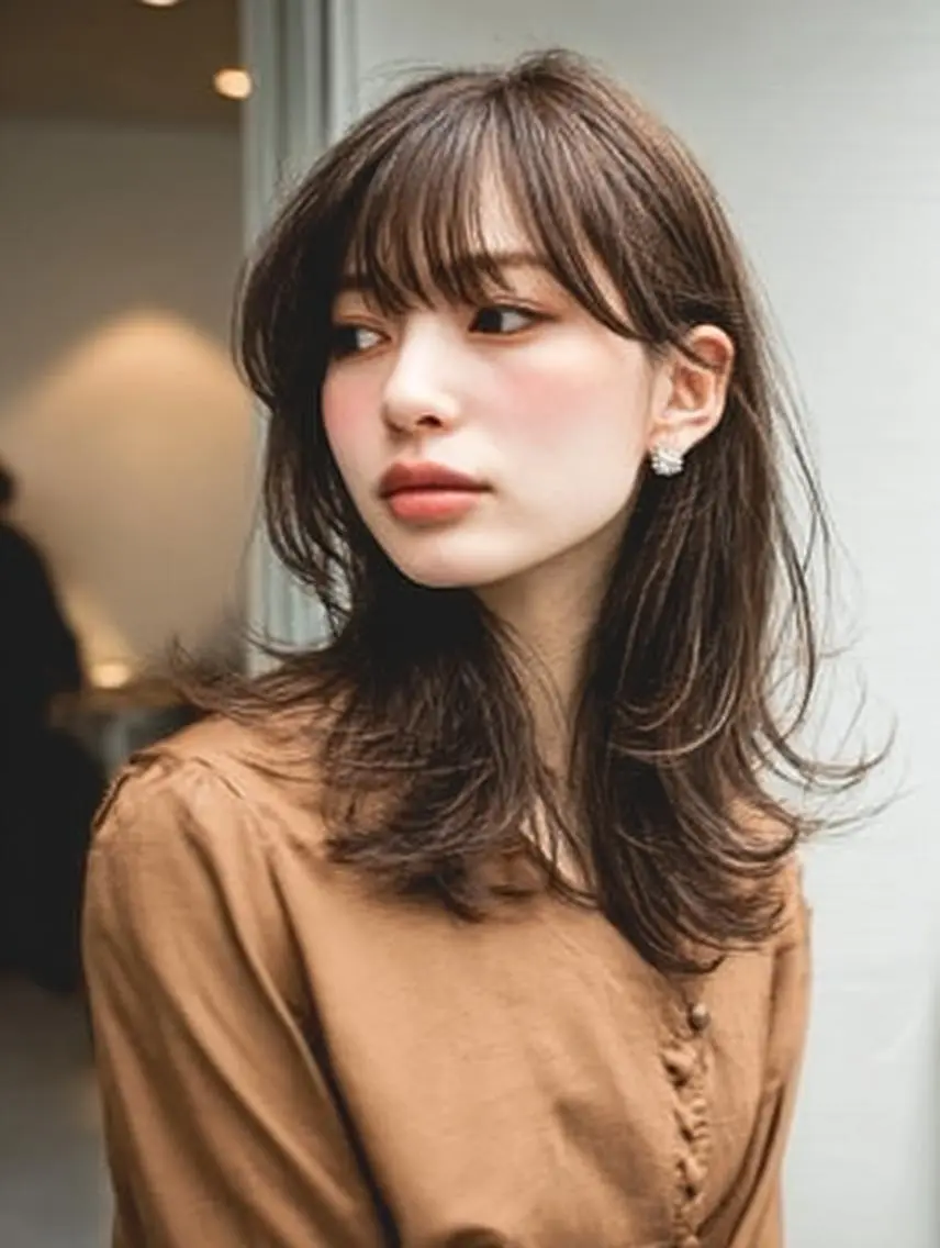 セミロング ハッシュカット 髪質改善 レイヤーカット 縮毛矯正 トリートメント カット ヘアカラー トリートメント 生艶髪&レイヤー🔔 渋谷お薦めNo.1✨のヘアスタイル