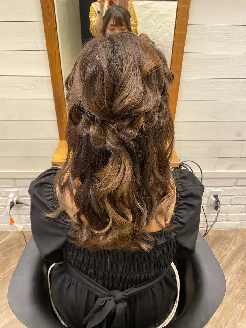 セミロング ヘアアレンジ 🌸透明感艶 カラー🌸Yuukiのヘアスタイル