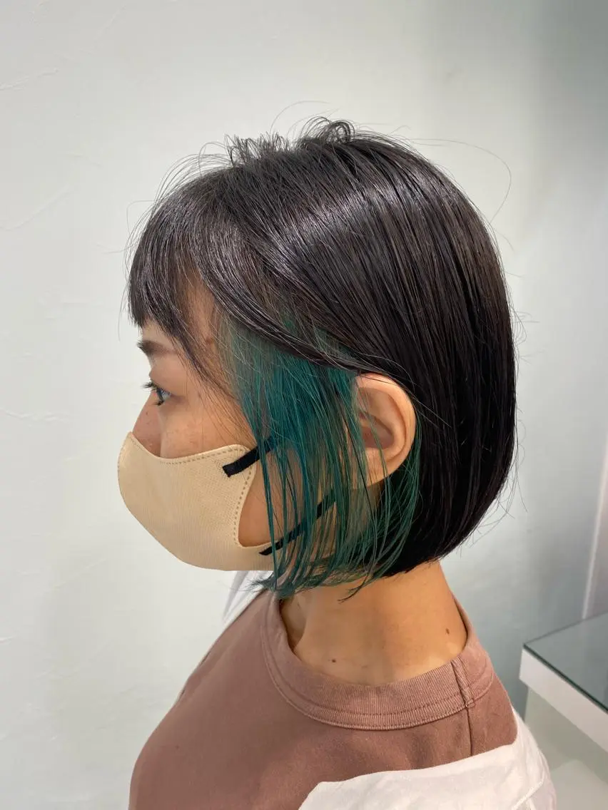 ショート カラー インナーカラー ヘアカラー トリートメント 中川 茜里のヘアスタイル