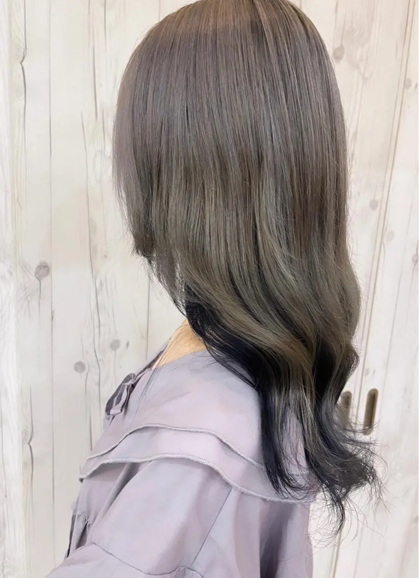 カラー ブルーカラー シルバー ヘアカラー Kazu 🌠名古屋 ハイトーン/レイヤーのヘアスタイル
