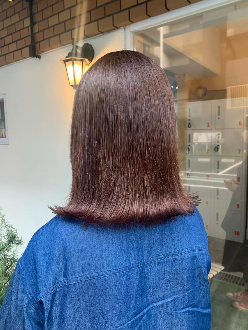 ミディアム カラー カット ヘアカラー トリートメント 田中 優衣のヘアスタイル