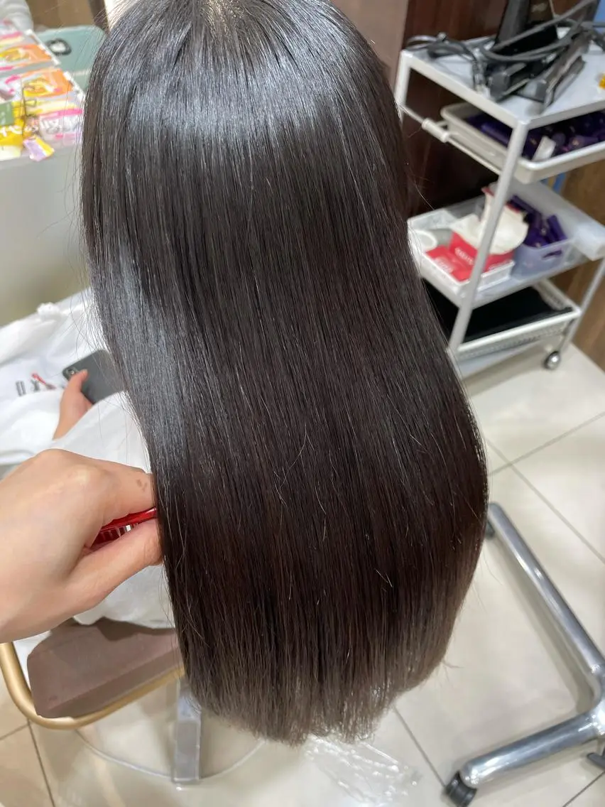 ロング パーマ 髪質改善 ストレートパーマ 美髪×縮毛矯正 水上真由美😘のヘアスタイル